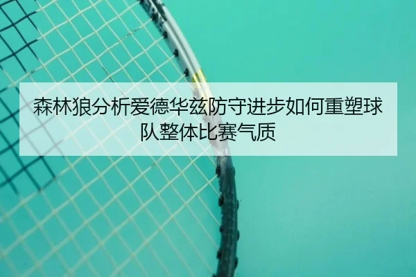 森林狼分析爱德华兹防守进步如何重塑球队整体比赛气质